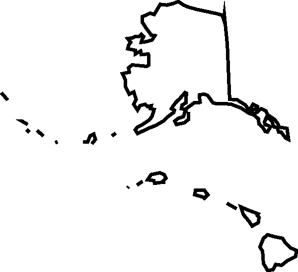 600x547 Map Of Alaska Outline Hawaii Clip Art At Clker Vector Online