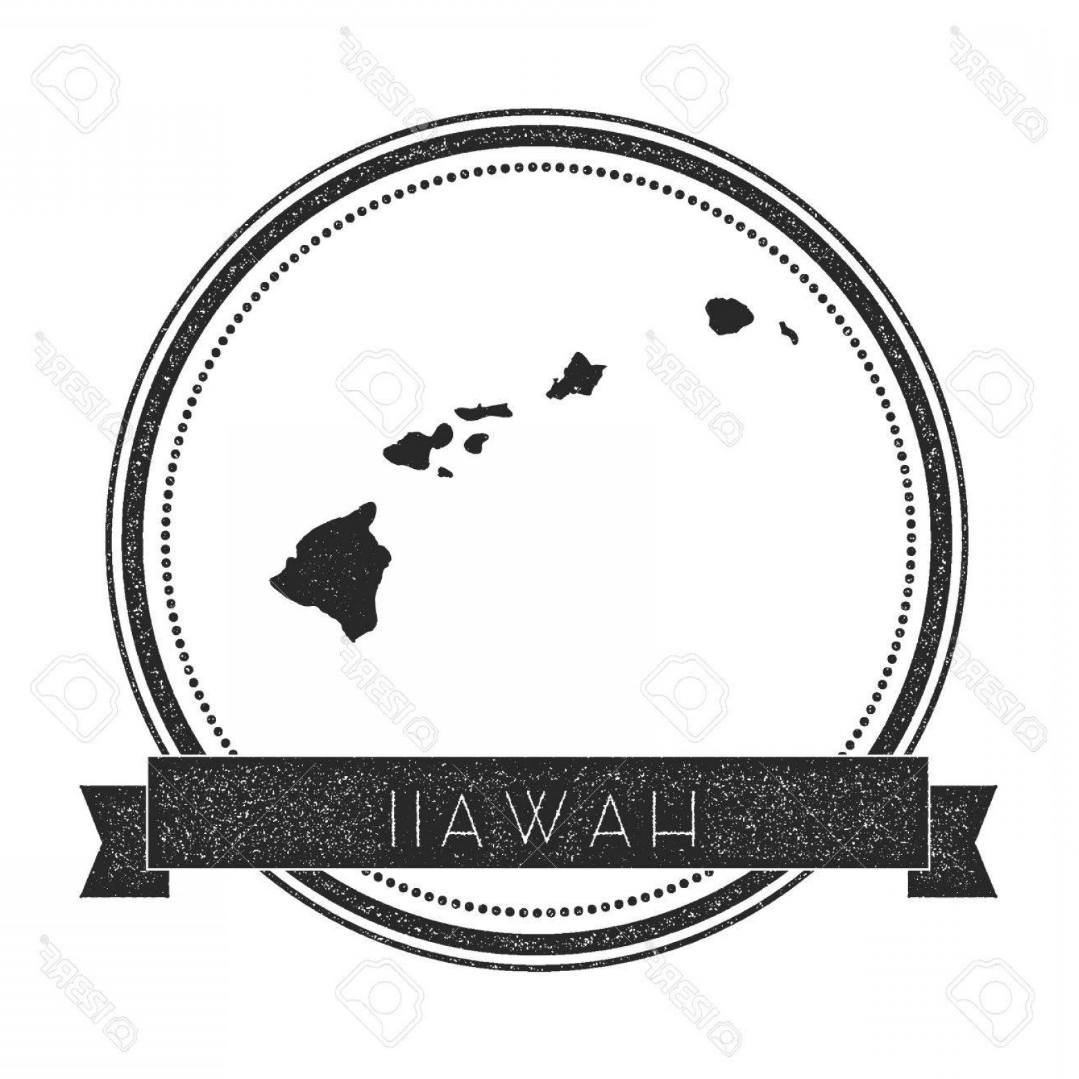 1560x1560 Photostock Vector Hawaii Map Stamp Retro Distressed Insignia