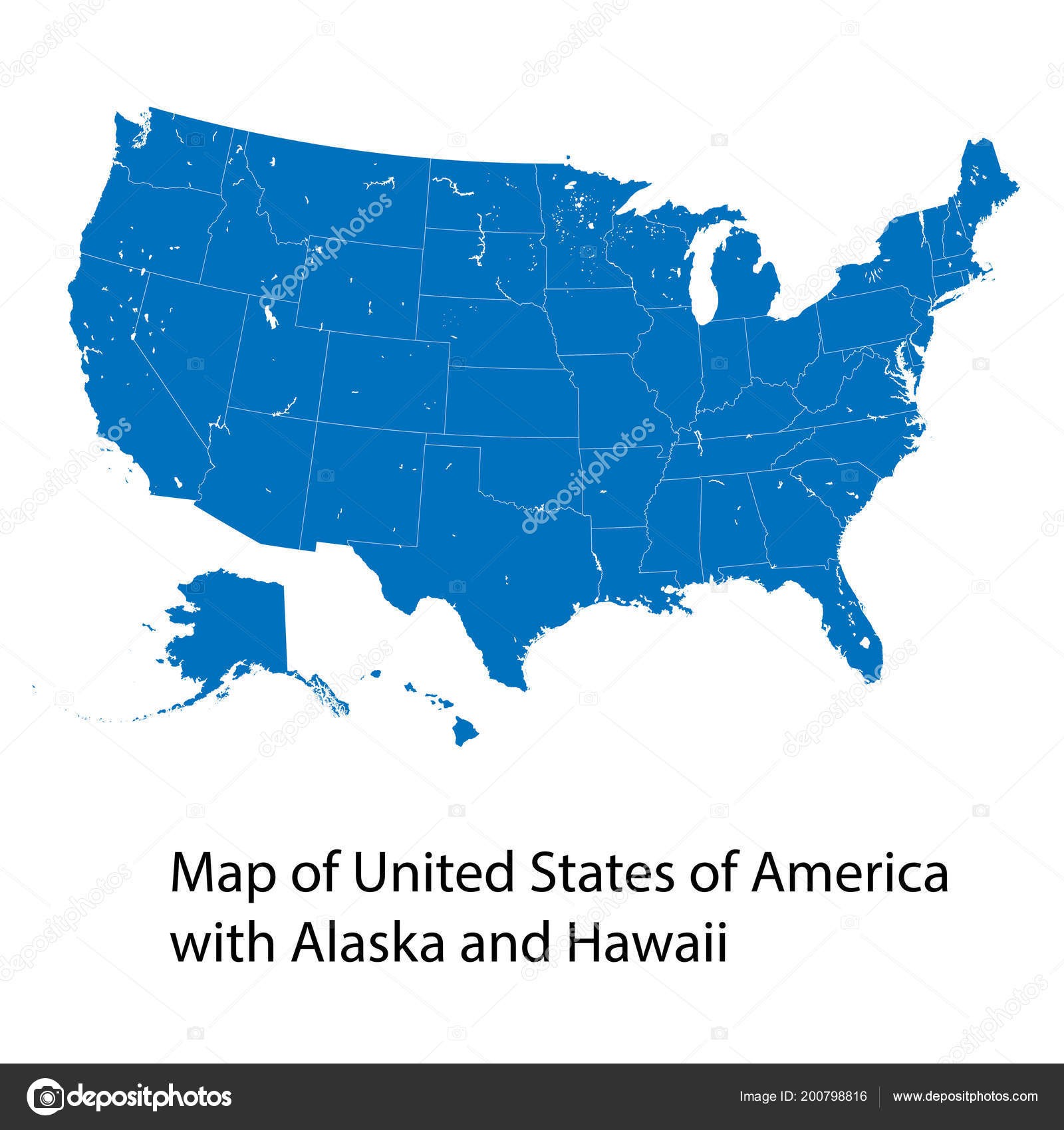 1600x1700 Us Alaska Hawaii Vector Map 4 Save Vector Map United States