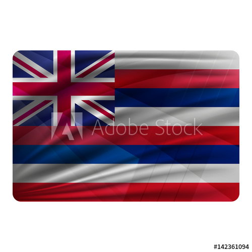 500x500 National Flag Of Hawaiian Islands In Modern Design Style.