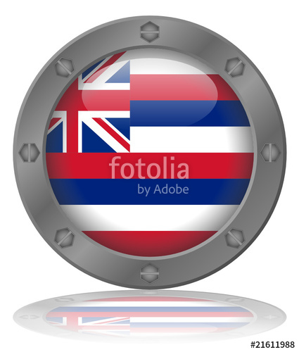 425x500 State Of Hawaii Flag Web Button (Hawaiian Usa America Vector