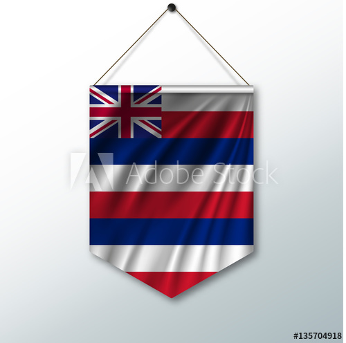 500x496 The National Flag Of Hawaiian Islands. The Symbol Of The State In