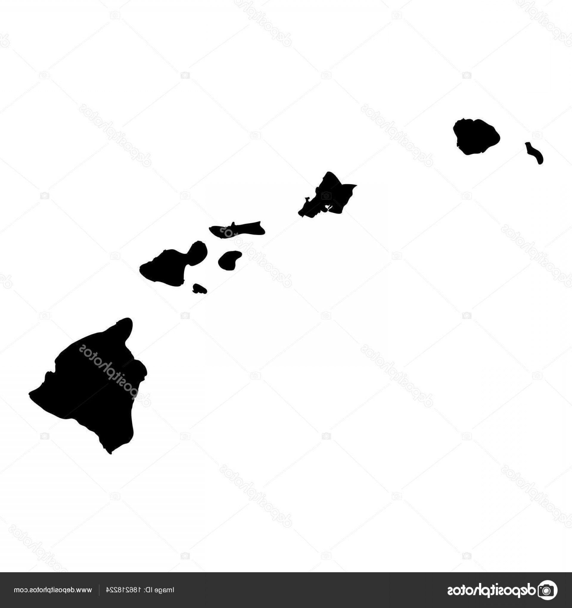 1920x2040 Hawaiian Islands Vector Black Shopatcloth