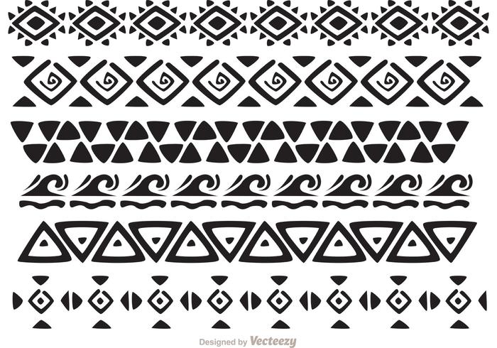 700x490 Hawaiian Tribal Pattern Vectors Pack 2