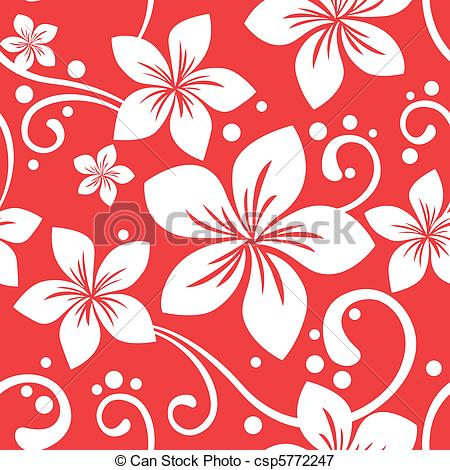 450x470 Seamless Hawaiian Christmas Pattern. Illustration Of A Seamless