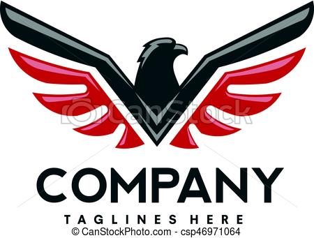 450x341 Eagle Bird Logo Vector. Creative Hawk Logotype , Phoenix Bird