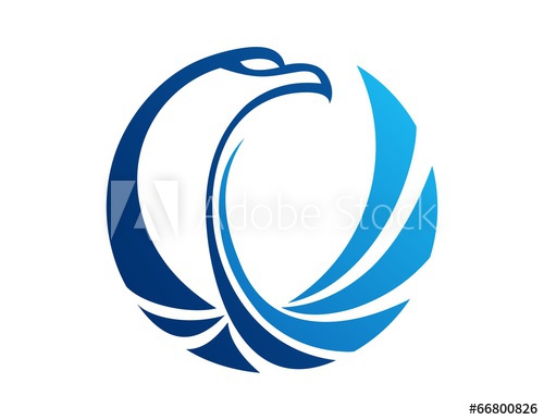 500x386 Hawk Logo, Eagle Symbol, Bird Icon, Media Modern Business Global