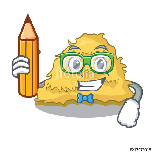 500x500 Student Hay Bale Character Cartoon Stock Image And Royalty Free