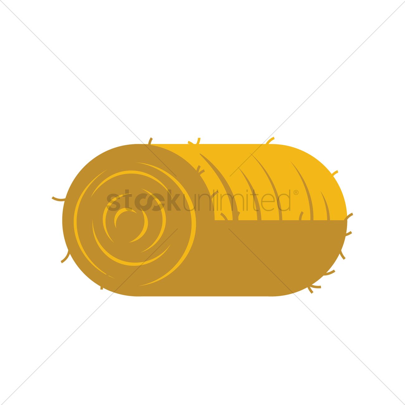 1300x1300 Bale Of Hay Vector Image