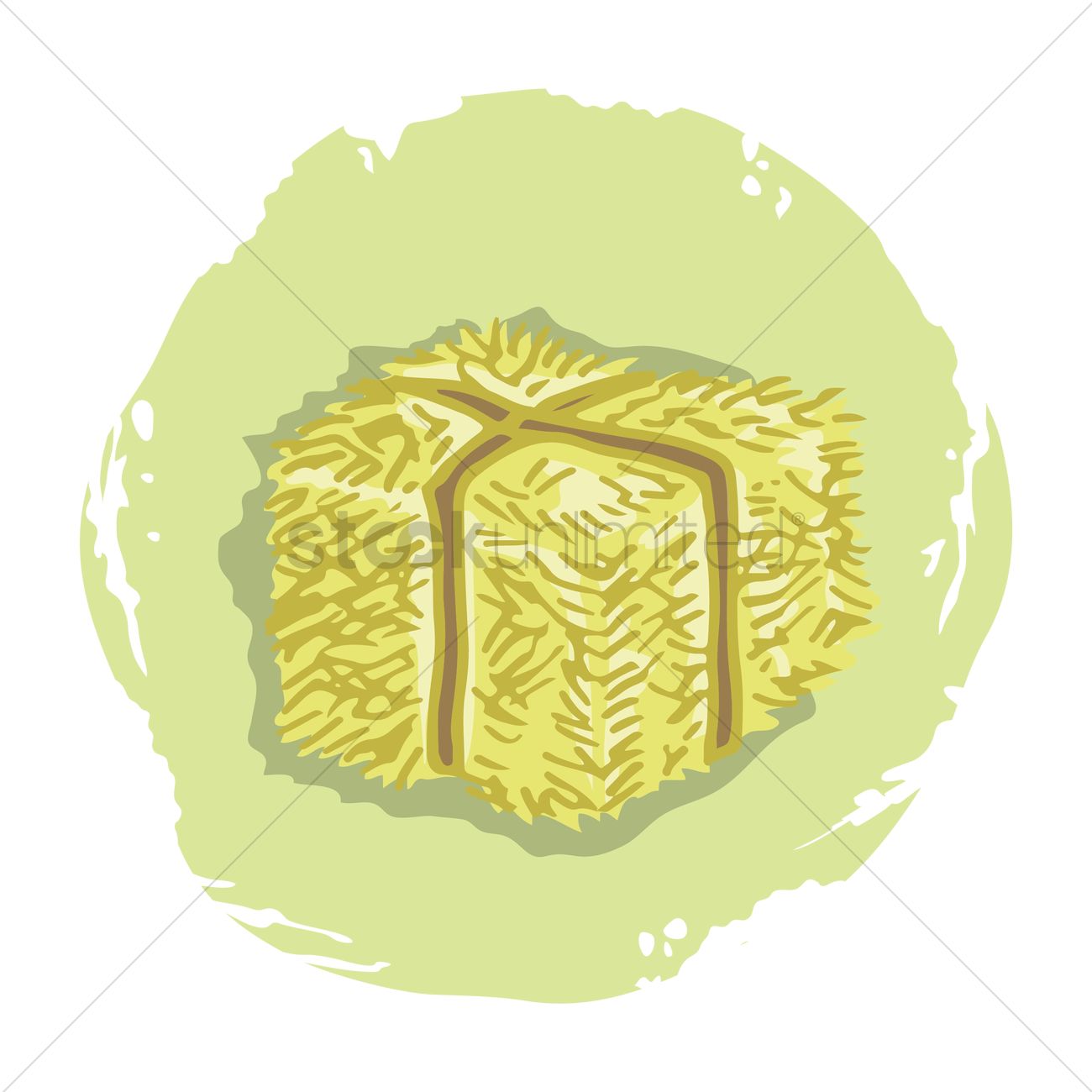 1300x1300 Bale Of Hay Vector Image