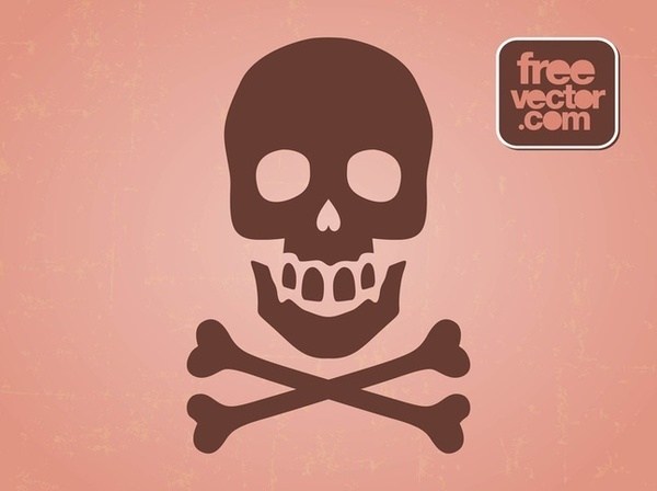 600x448 Hazard Skull Symbol Free Vector 123freevectors