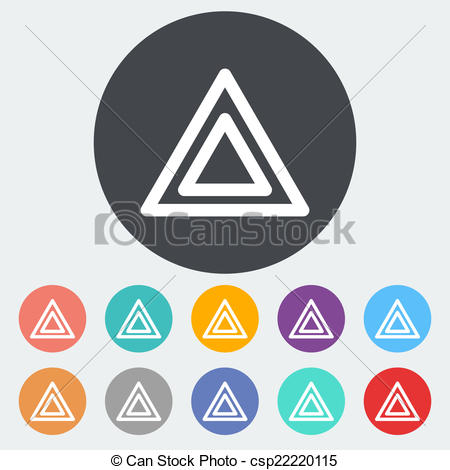 450x470 Hazard. Single Flat Icon On The Circle. Vector Illustration.