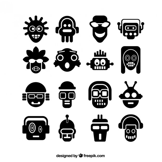 626x626 Abstract Head Icons Vector Free Download