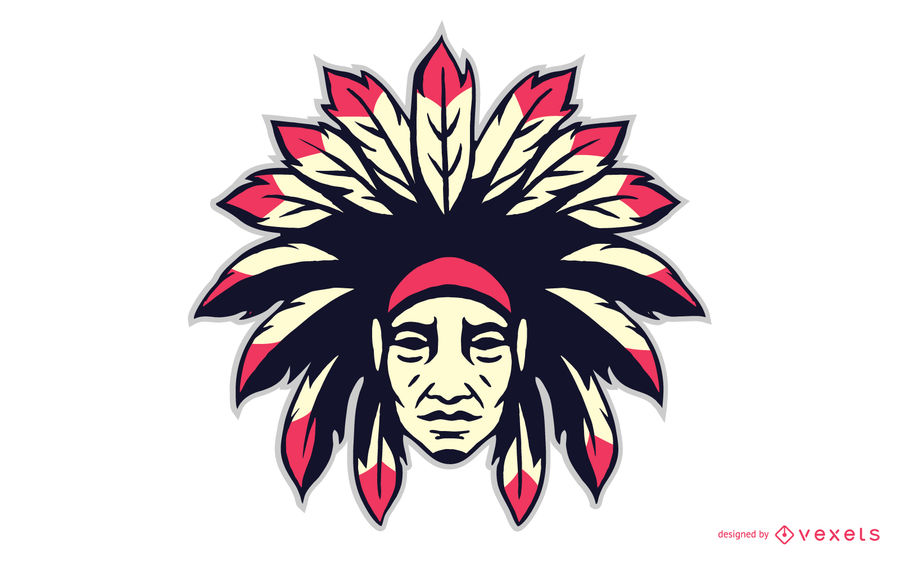 900x562 Indian Chieftain Head Icon