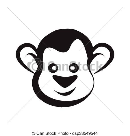 450x470 Monkey Head Icon Vector Eps Vector
