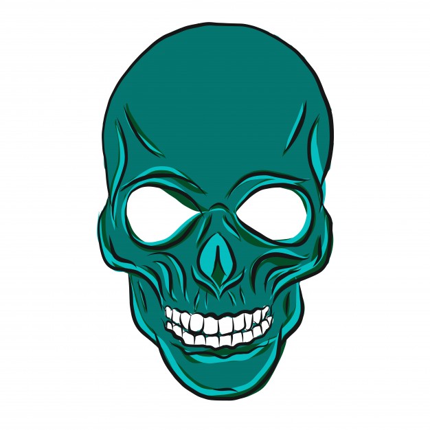 626x626 Doodle Skull Head Vector Vector Free Download