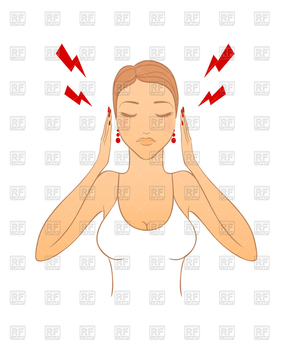 984x1200 Woman With Headache Vector Image Vector Artwork Of People