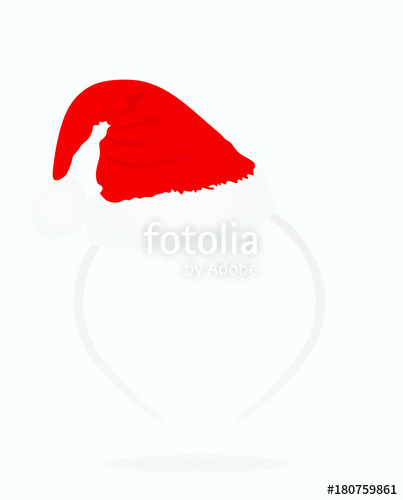403x500 Santa Claus Hat Headband. Vector Illustration Stock Image And