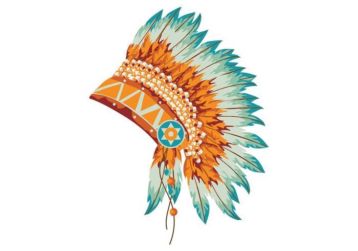 700x490 Indian Headdress Vector