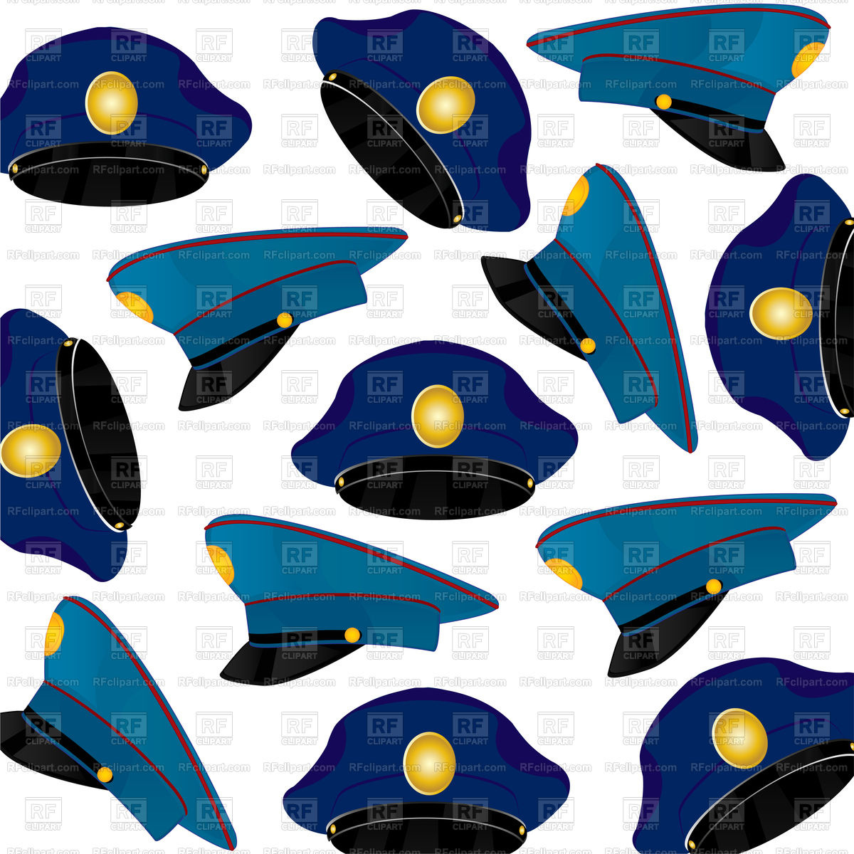 1200x1200 Pattern From Headdress Service Cap On White Background Vector