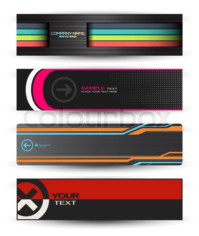 676x800 Vector Abstract Banners For Web Header Stock Vector Colourbox