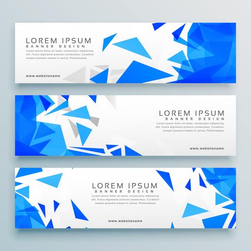 490x490 Abstract Blue Triangles Vector Web Banner Or Header Template