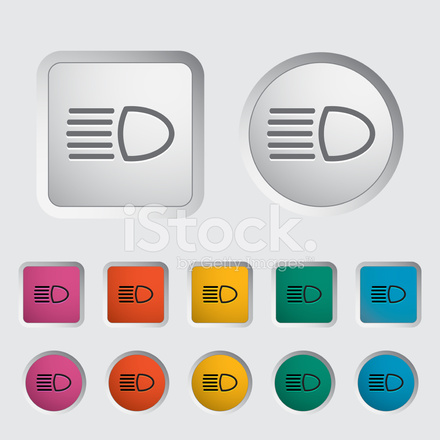 440x440 Headlight Stock Vector
