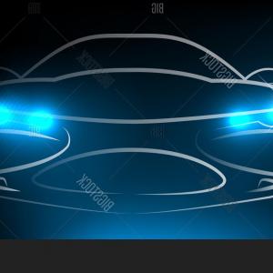 300x300 Photostock Vector Light From Car Headlights In Night Isolated On