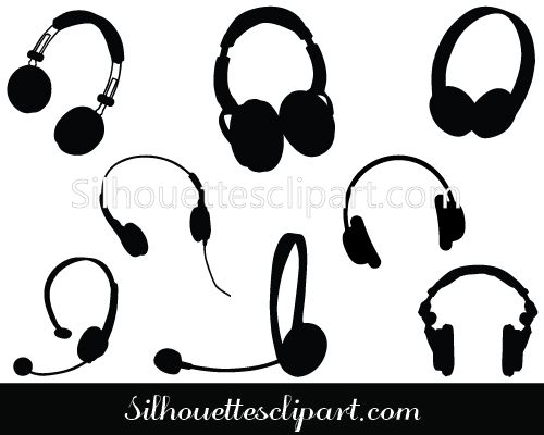 500x400 Headphone Vector Graphics Silhouette Images Amp Tips