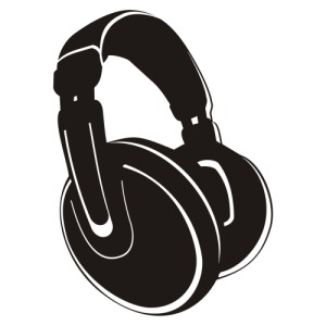300x300 Black Headphones Vector