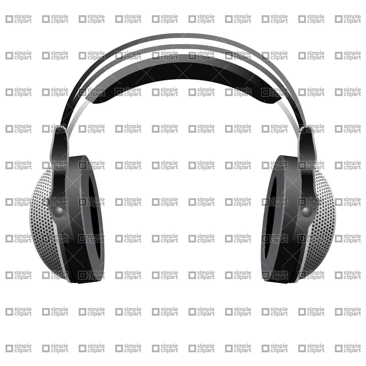 1200x1200 Large Dj Headphones Vector Image