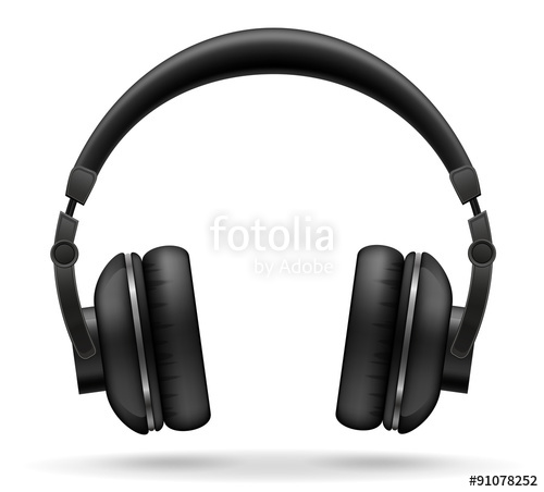 500x452 Acoustic Headphones Vector Illustration Stock Image And Royalty
