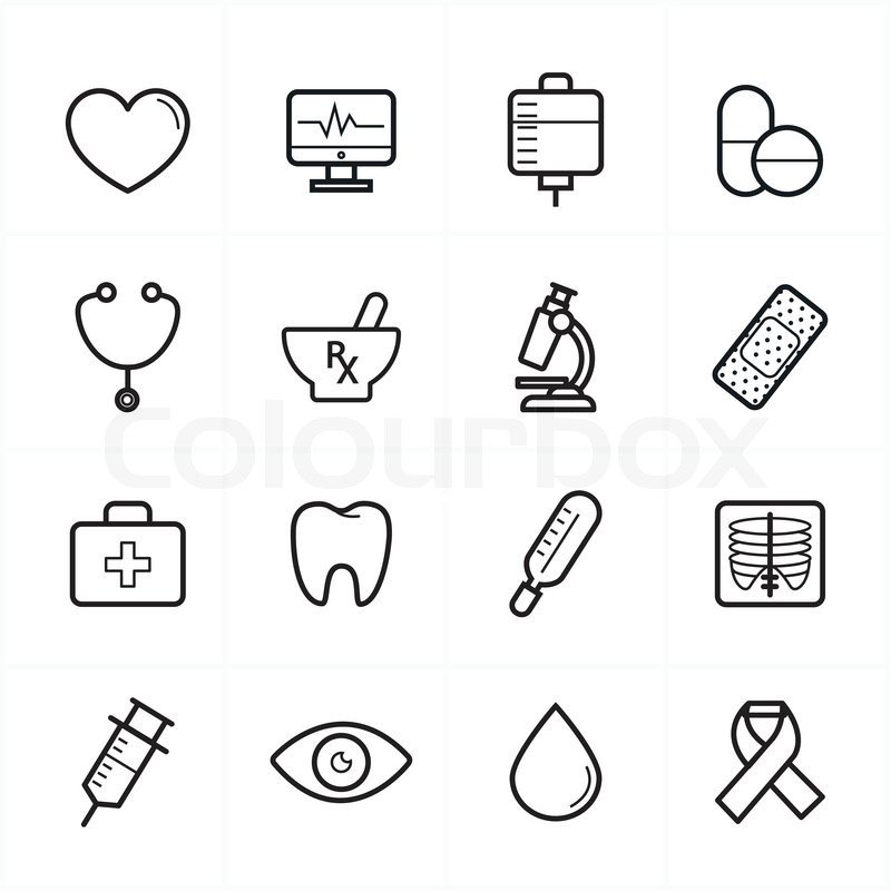 800x800 Flat Line Icons For Medical Icons And Health Icons Vector