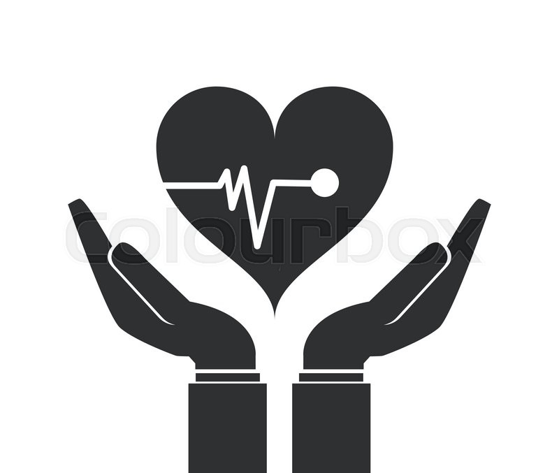 800x677 Flat Design Shelter Hand Health Icon Vector Illustration Stock