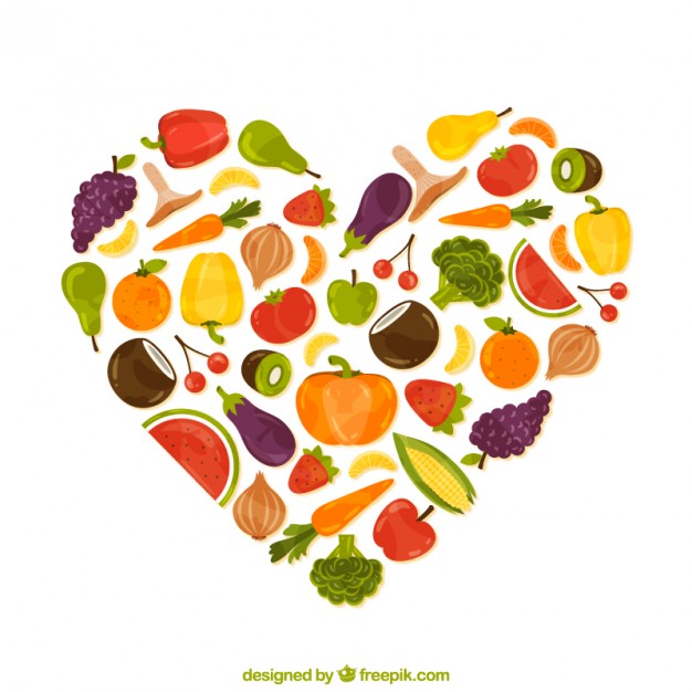 626x626 Heart Made Of Healthy Food Vector Free Download
