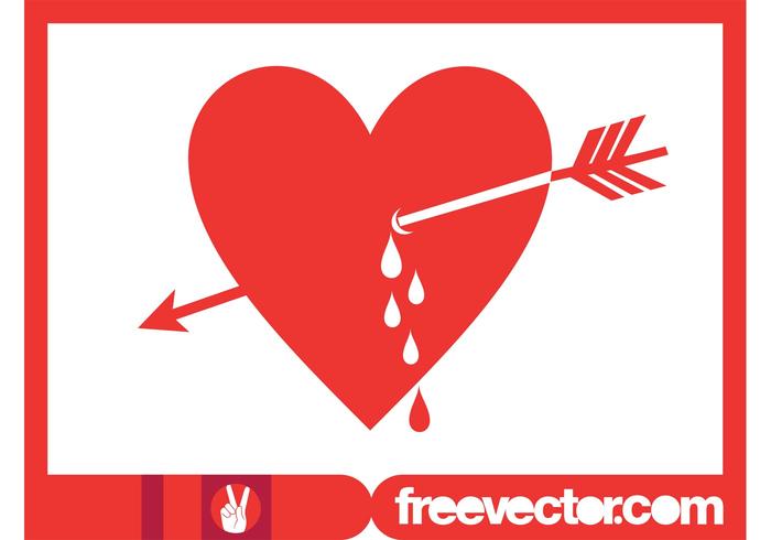 700x490 Arrow Through Heart Free Vector Art