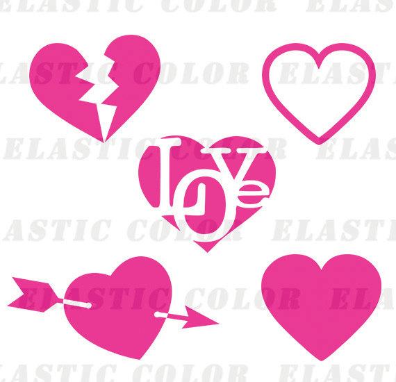 570x550 Heart Svg Collection Pack Broken Heart Svg Heart With Etsy