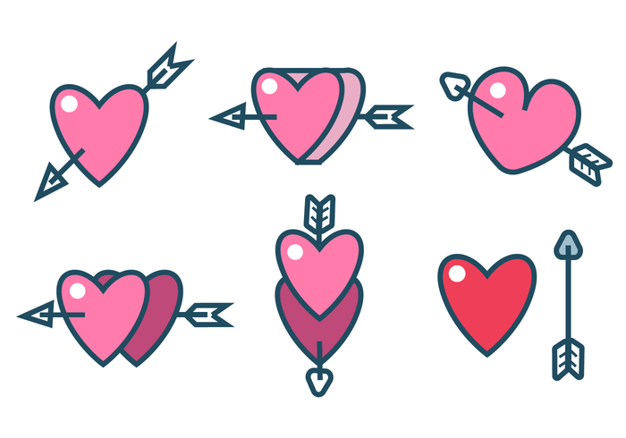 700x490 Arrow Through Heart Free Vector Art
