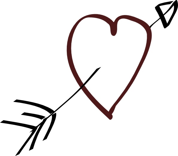 594x519 Valentine Heart Arrow Clip Art Free Vector In Open Office Drawing