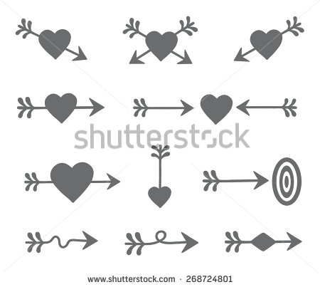 450x403 Arrow With Heart Png