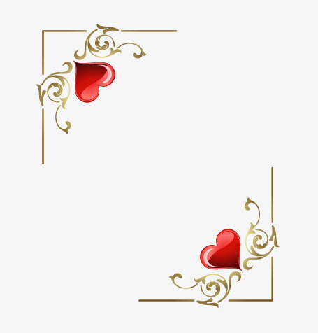 Heart Border Vector at GetDrawings | Free download