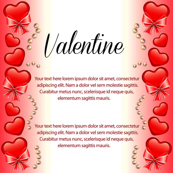 600x600 Valentine Red Heart Vertical Border Vector