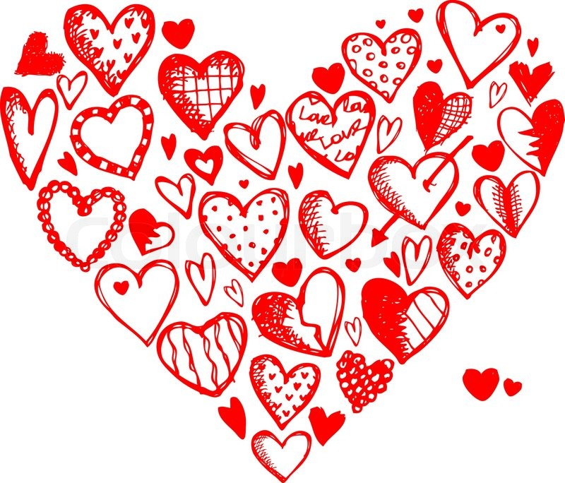 800x684 Valentine Hearts For Your Design Stock Vector Colourbox