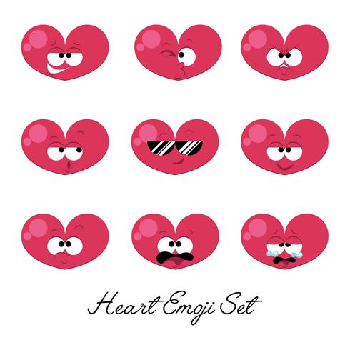 490x490 Heart Emoji Set Vector