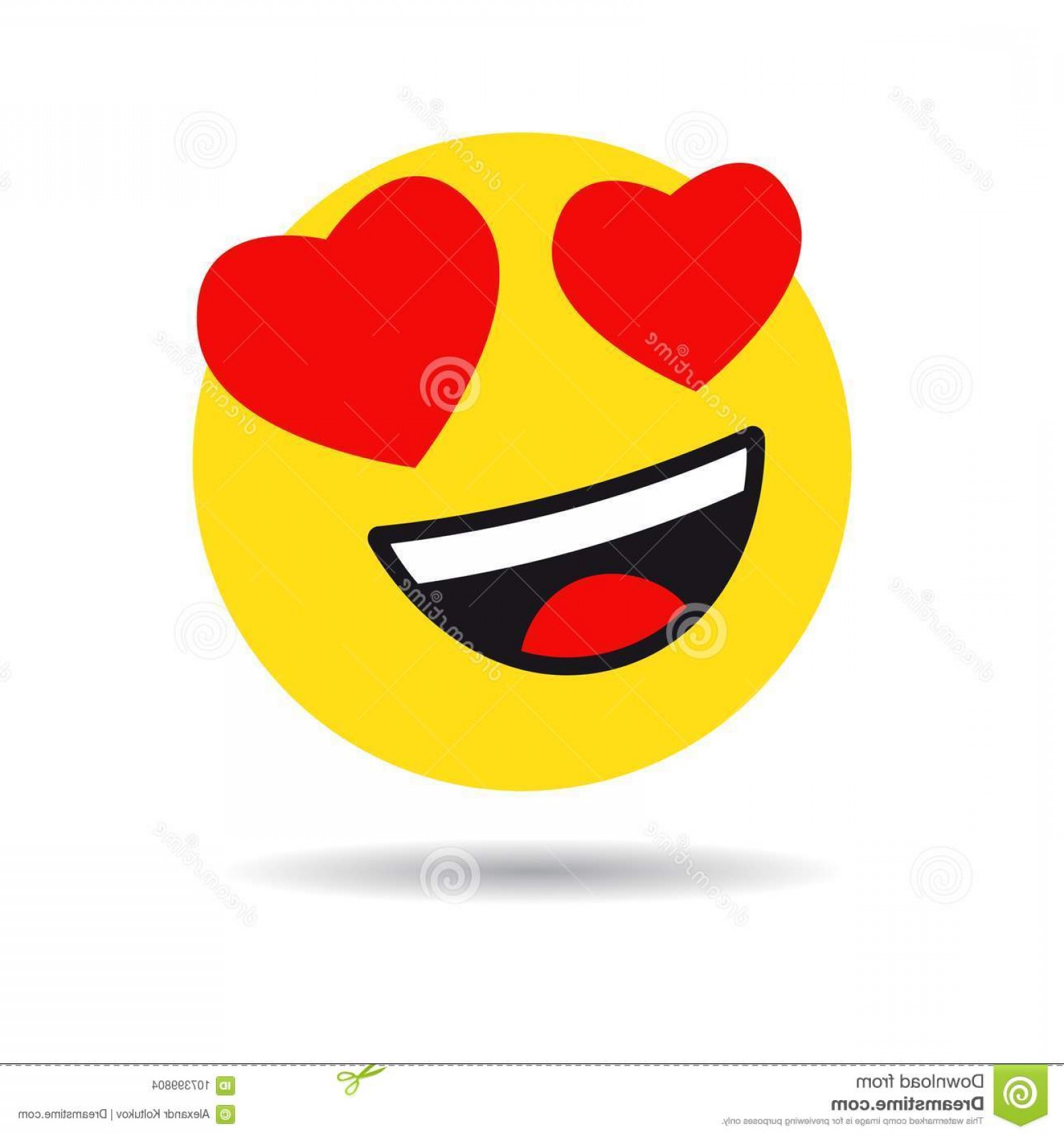 1560x1668 Smile Love Emoticon Icon Hearts Eyes Vector Emoji Flat Heart
