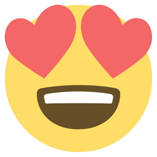 512x512 Smiling Face With Heart Shaped Eyes Emoji Emoticon Vector Icon