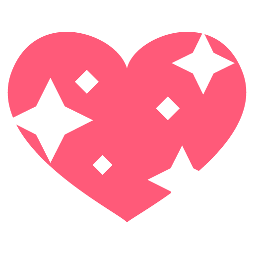 512x512 Sparkling Heart Emoji Icon Vector Symbol Free Download Vector
