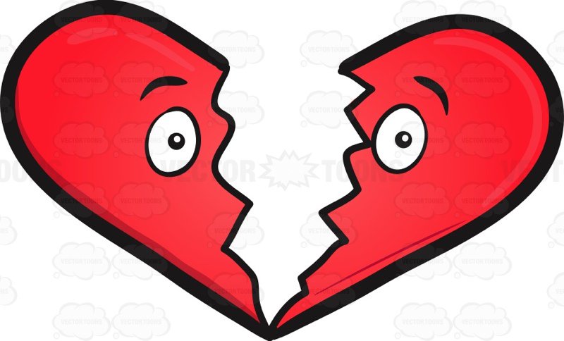 800x484 Broken Heart Emoji Clipart By Vector Toons
