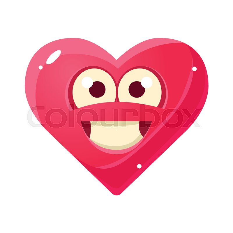 800x800 Content And Proud Emoji, Pink Heart Emotional Facial Expression