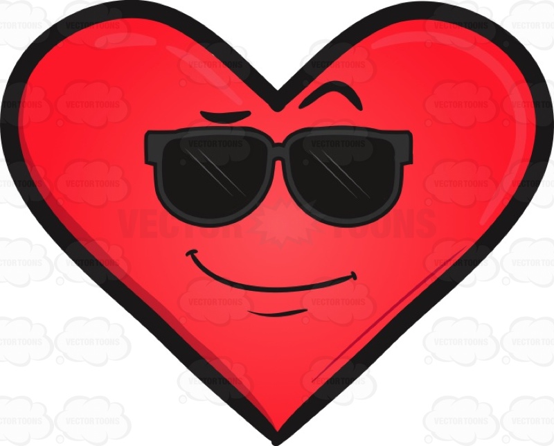 800x644 Cool Looking Heart Emoji Clipart By Vector Toons